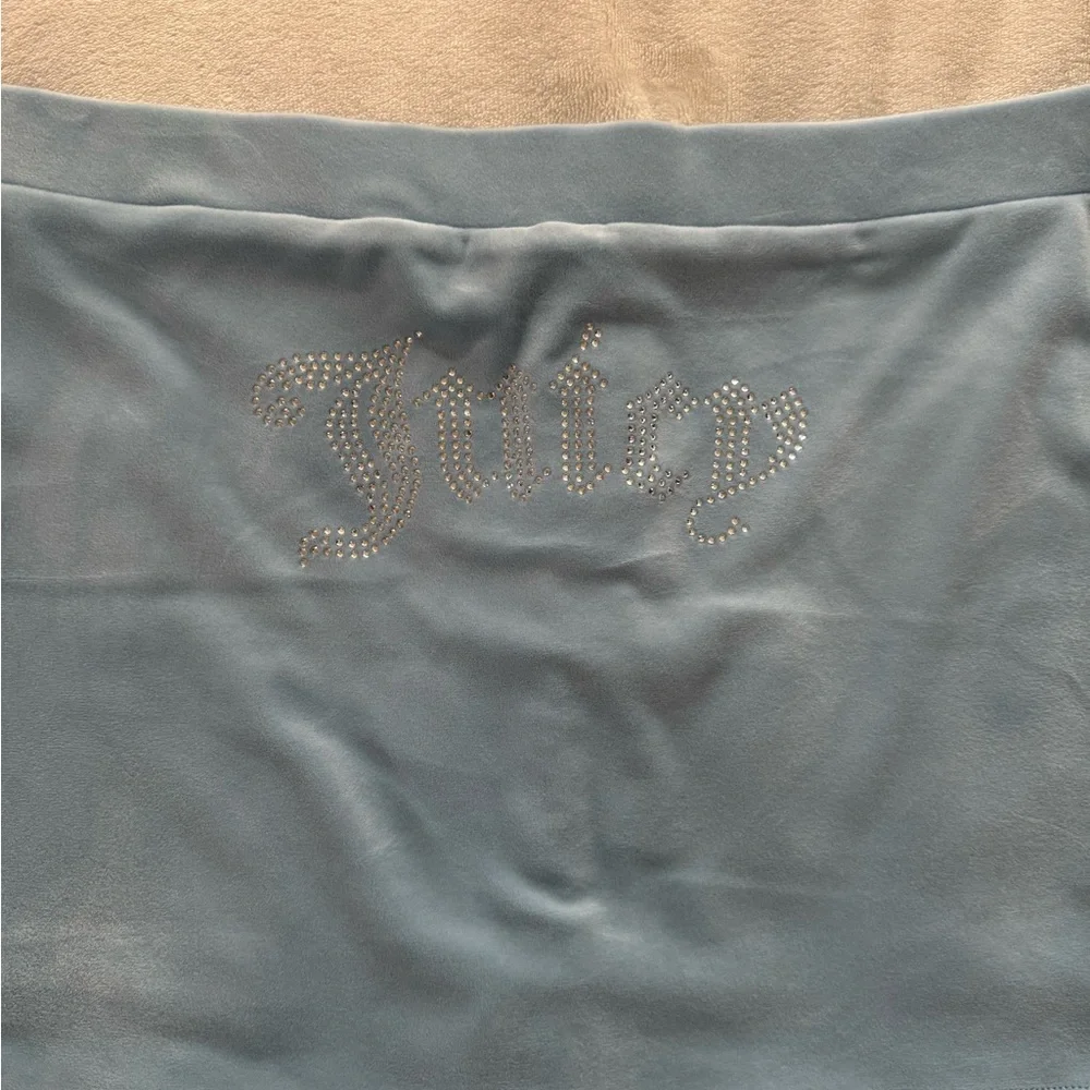 Juicy Couture Light Blue Velour Skirt XL - Picture 2 of 3